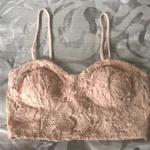 NWOT Nude blush colored bra top